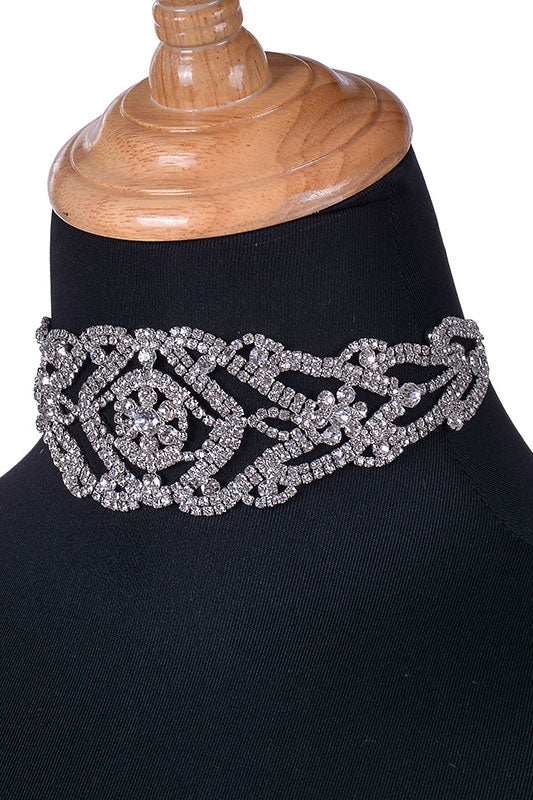 Luxury Rhinestone Choker Crystal Maxi Statement Necklace - Seven Women Maternity